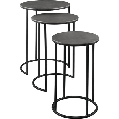 Erik Metal Nesting Tables by Uttermost in metal. Made from iron, aluminum in a modern style.