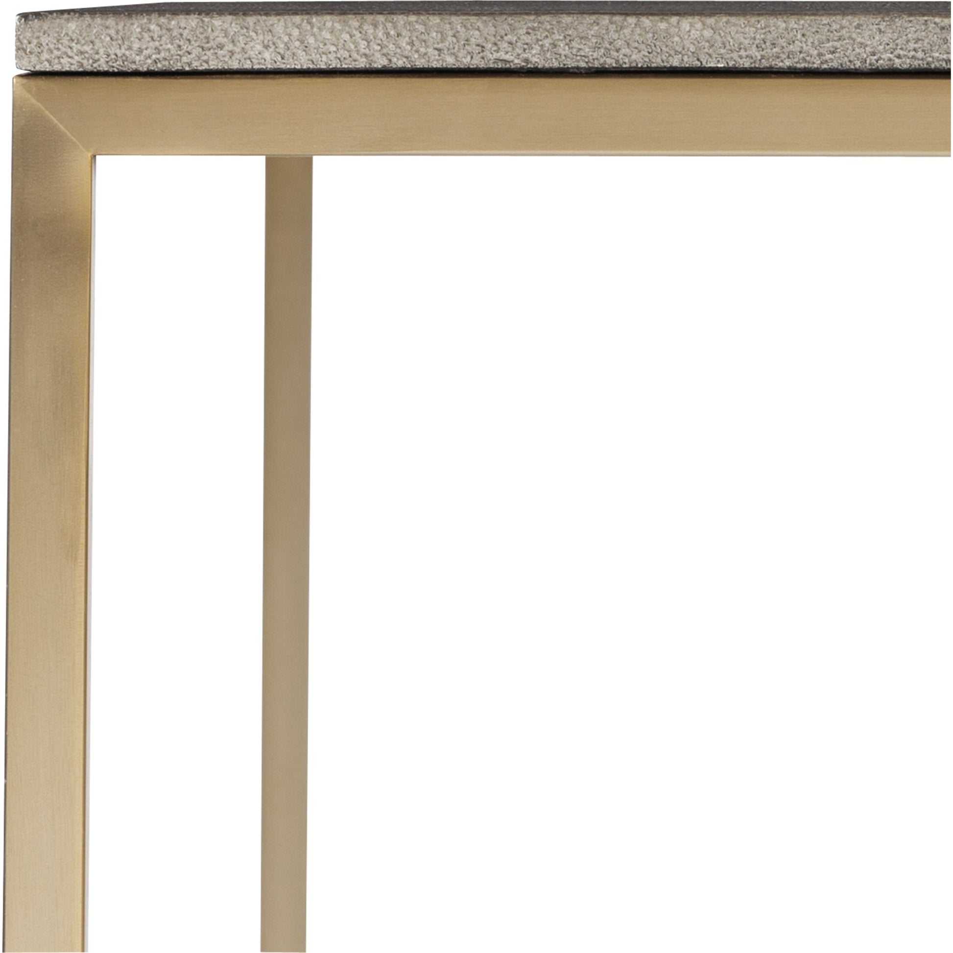 Trebon Modern Coffee Table by Uttermost. Made from stainless steel, faux shargreen with wrapped mdf in a modern style.
