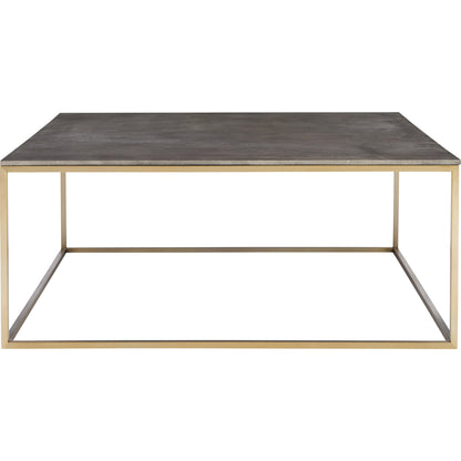 Trebon Modern Coffee Table by Uttermost. Made from stainless steel, faux shargreen with wrapped mdf in a modern style.
