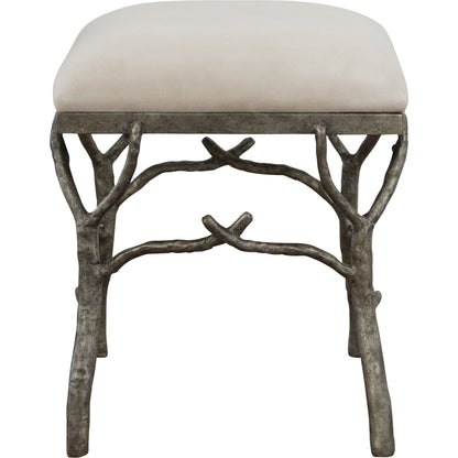 Lismore Fabric Bench by Uttermost. Made from iron, resin, linen, plywood in a rustic style.
