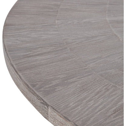 Gidran Dining Table by Uttermost in gray. Made from elm, oak, oak veneer, plywood, iron in a coastal style.