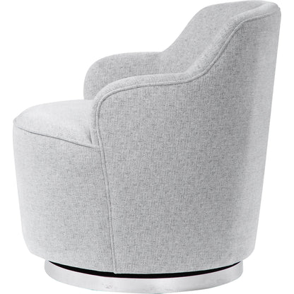 Hobart Casual Swivel Chair by Uttermost. Made from plywood, stainless steel, fabric, foam in a modern style.