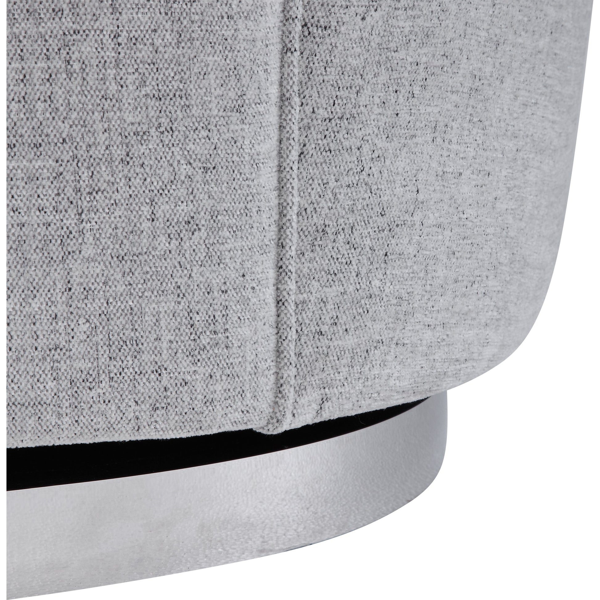 Hobart Casual Swivel Chair by Uttermost. Made from plywood, stainless steel, fabric, foam in a modern style.