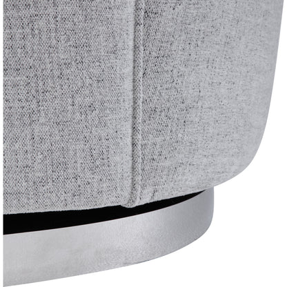 Hobart Casual Swivel Chair by Uttermost. Made from plywood, stainless steel, fabric, foam in a modern style.