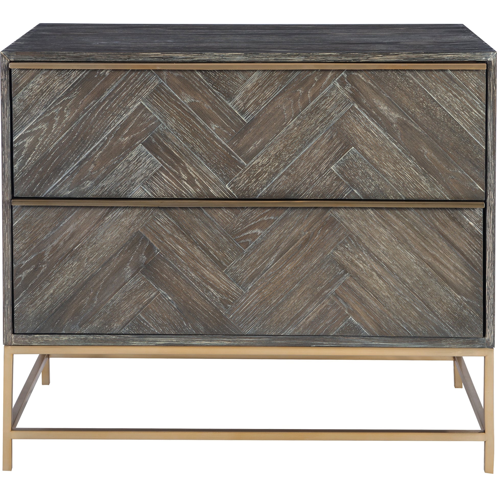 Armistead Drawer Chest by Uttermost in walnut. Made from oak veneer, steel, mdf in a modern style.