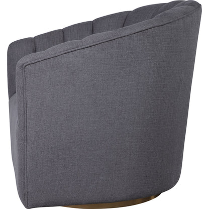 Cuthbert Modern Swivel Chair by Uttermost. Made from stainless steel, plywood, hardwood, foam, fabric in a transitional style.