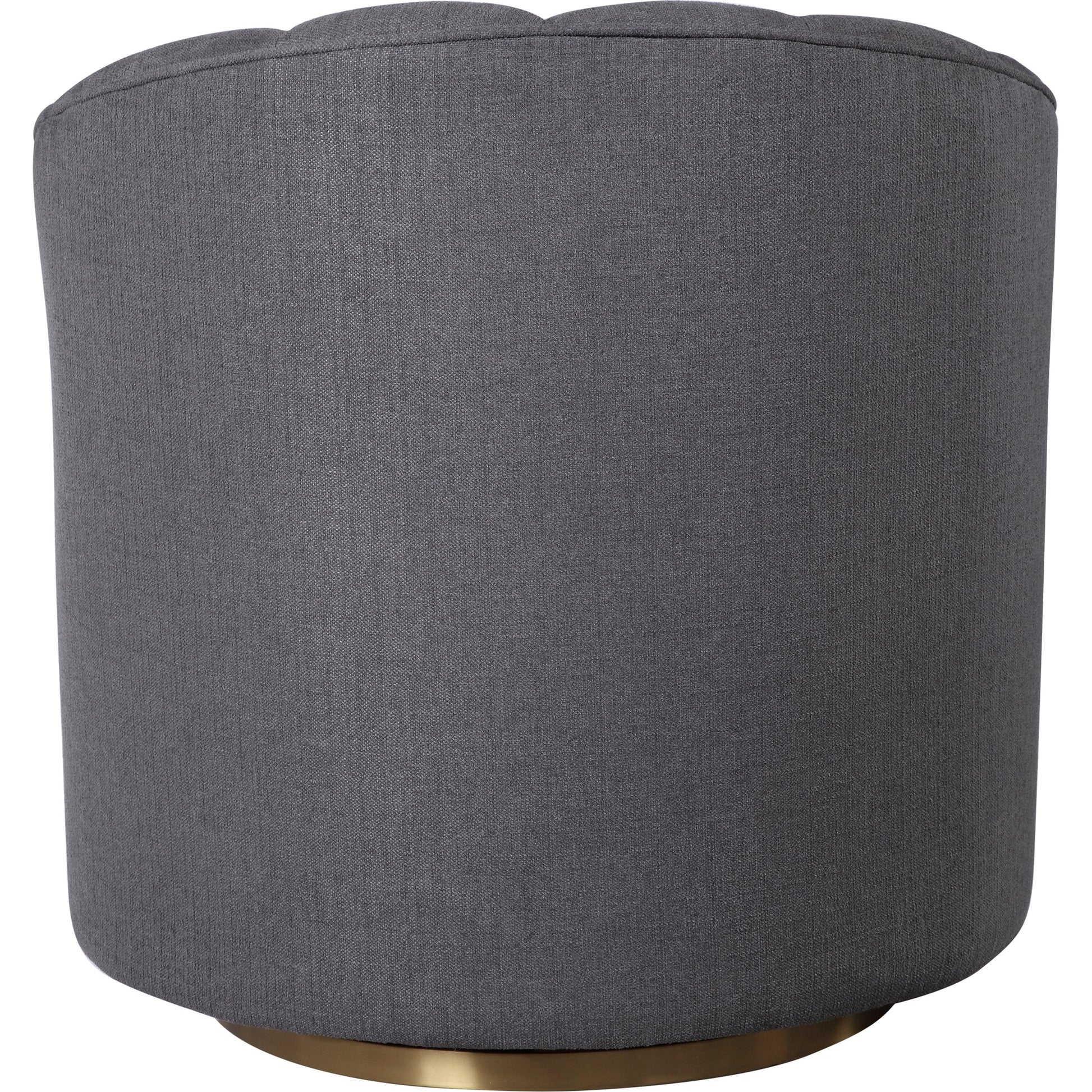 Cuthbert Modern Swivel Chair by Uttermost. Made from stainless steel, plywood, hardwood, foam, fabric in a transitional style.