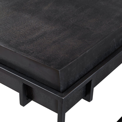 Telone Coffee Table by Uttermost in black. Made from iron, aluminum in a modern style.