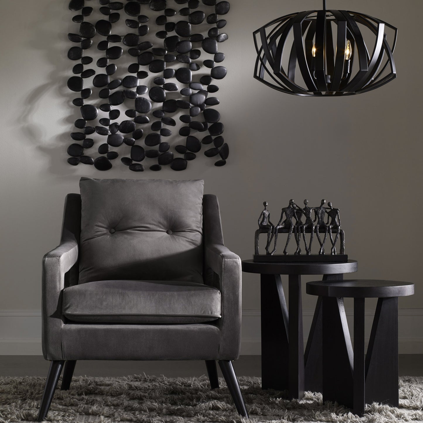 005 SR-824207 | Lifestyle | Nadette Nesting Tables by Uttermost in espresso. Made from mindi wood with mdf, veneer in a eclectic & global style.