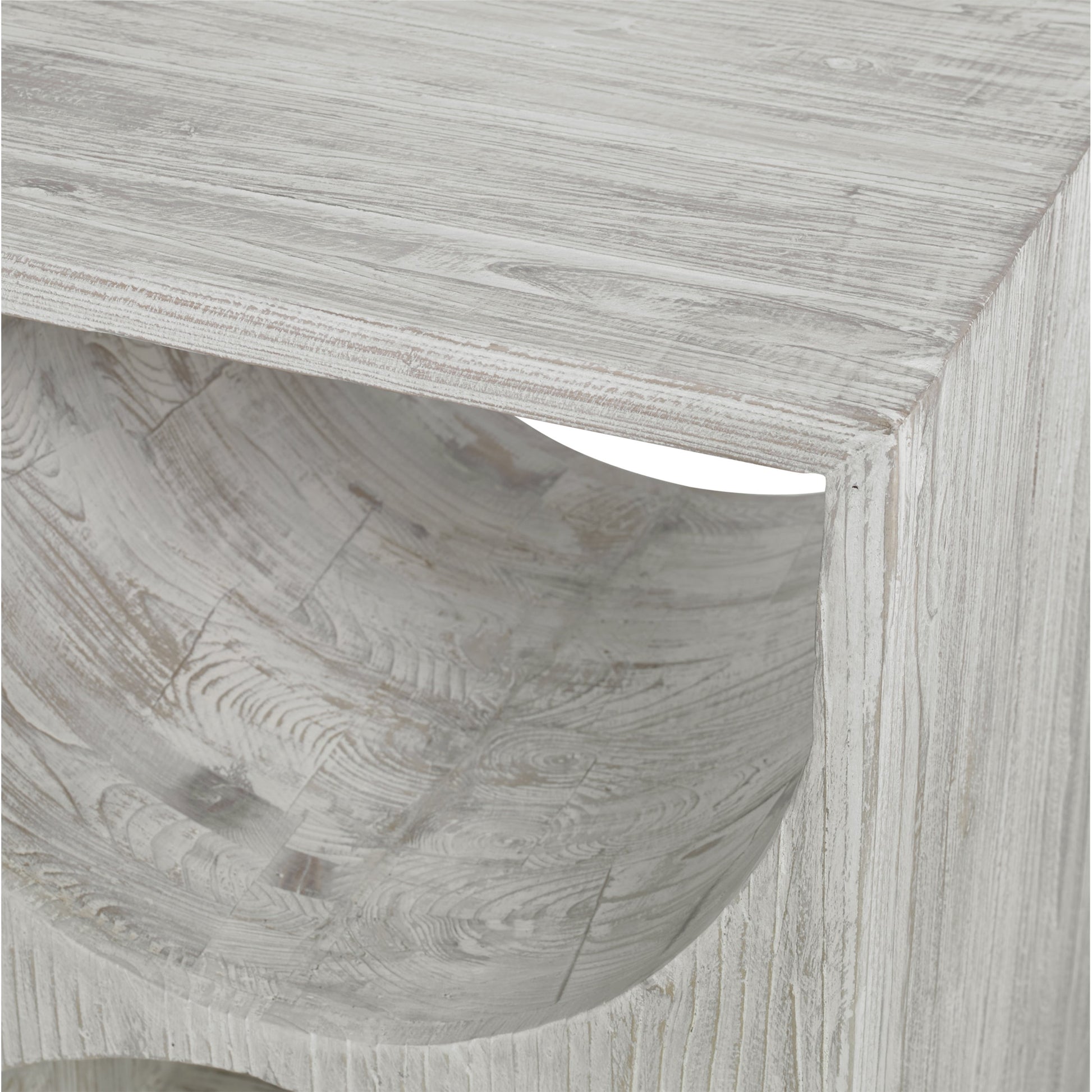 Hans Side Table by Uttermost in ivory. Made from fir wood, plywood in a eclectic & global style.