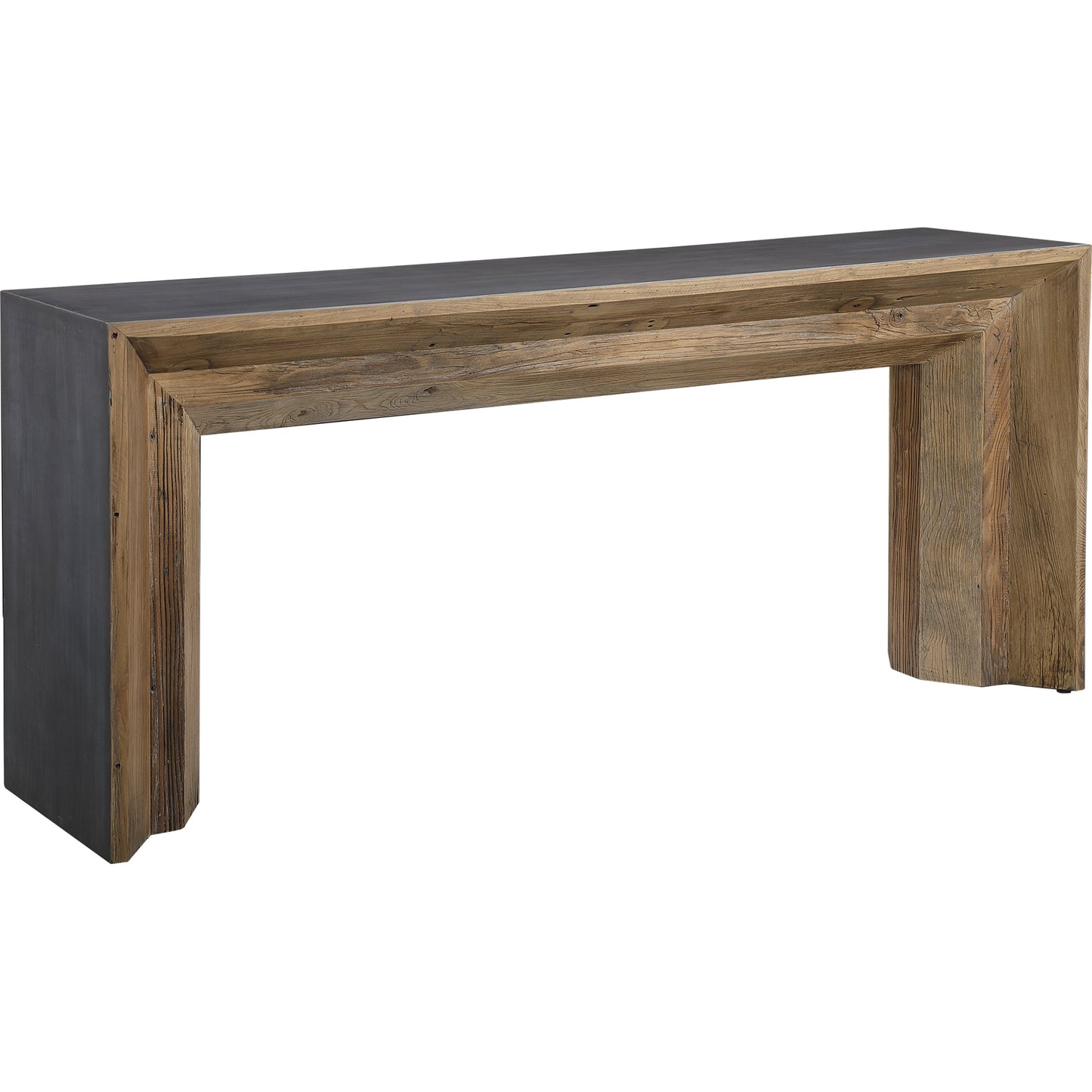 001 SI-1750301 | Primary Silo | Vail Console Table by Uttermost in natural, gray. Made from reclaimed elm, plywood, concrete in a eclectic & global style.