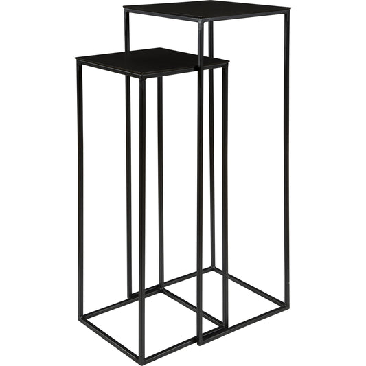 Coreene Nesting Pedestals (Set of 2) by Uttermost in antique bronze. Made from iron, aluminum in a modern style.