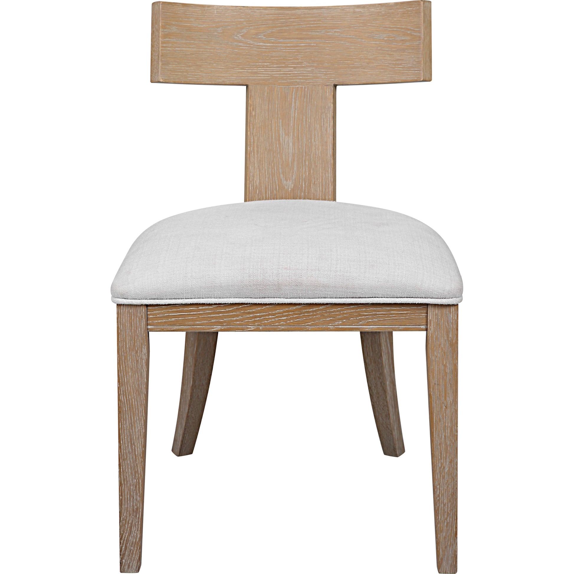 Idris Chair by Uttermost in natural, white. Made from oak solid wood, bend wood, plywood, fabric, foam in a eclectic & global style.