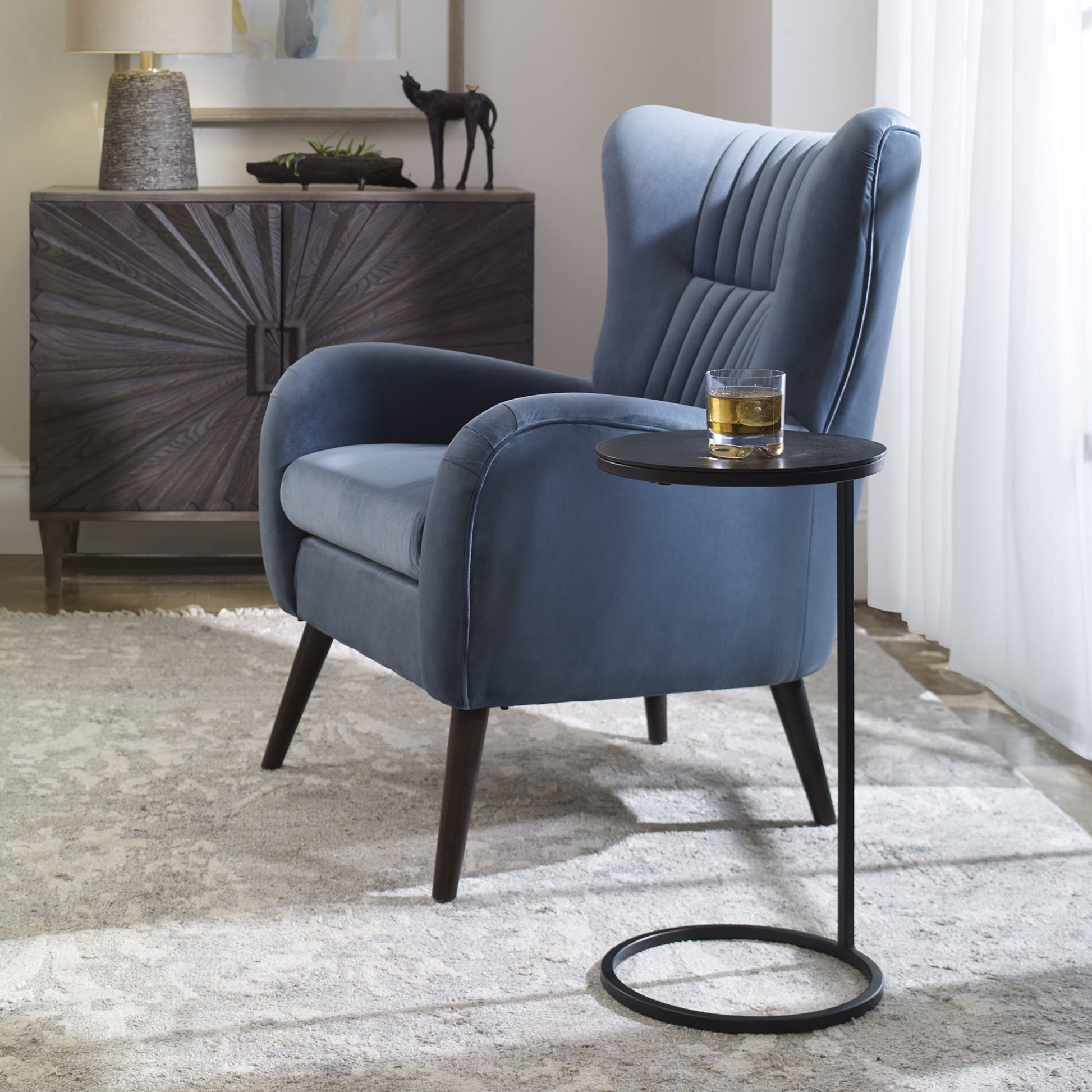 Brunei Accent Table by Uttermost. Made from iron, aluminum in a modern style.