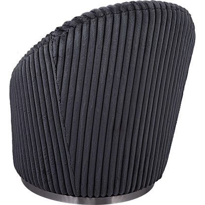 Crue Swivel Chair by Uttermost. Made from plywood, hardwood, fabric, foam, stainless steel in a modern style.