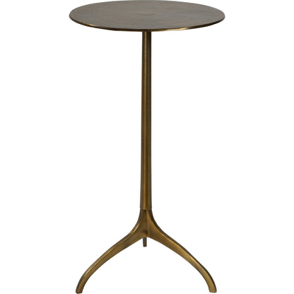 Beacon Accent Table by Uttermost in antique gold. Made from aluminum in a eclectic & global style.