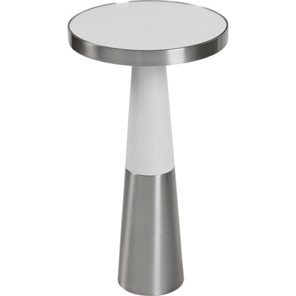 Fortier Accent Table by Uttermost in black. Made from 50% iron, 10% glass, 40% rubber wood in a eclectic & global style.
