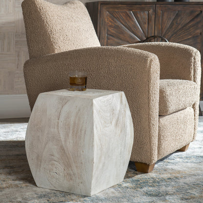 Grove Accent Stool by Uttermost. Made from suar wood in a modern style.