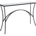 Alayna Console Table by Uttermost in black. Made from metal, tempered glass in a modern style.