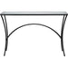 Alayna Console Table by Uttermost in black. Made from metal, tempered glass in a modern style.