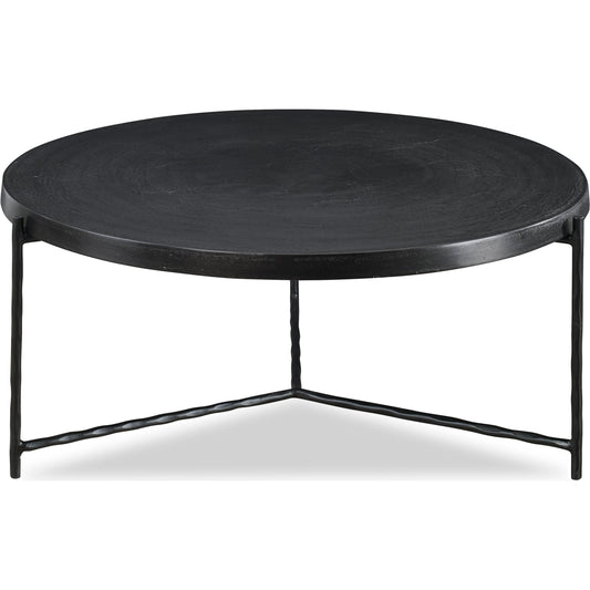 Trellick Coffee Table by Uttermost in black. Made from aluminum, iron in a modern style.