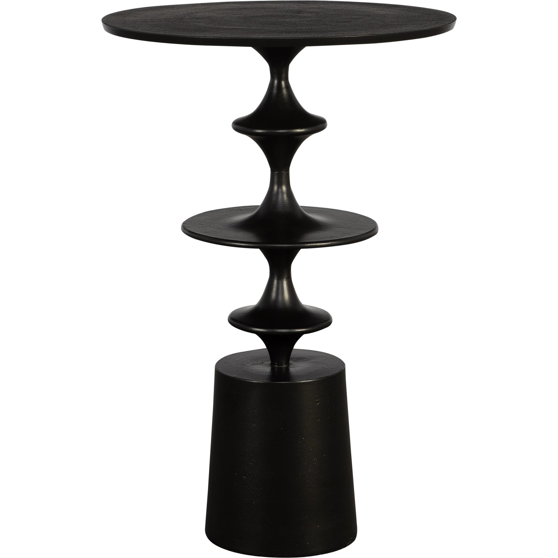 Flight Textured Accent Table by Uttermost in black. Made from aluminum in a modern style.