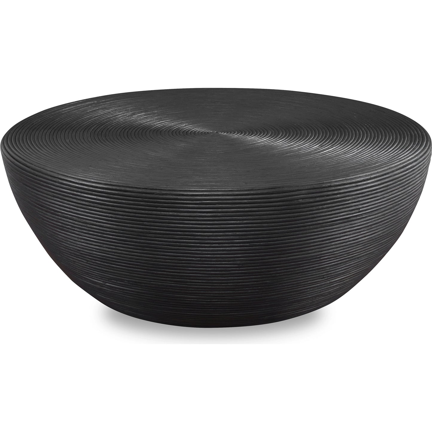 001 SI-2016440 | Primary Silo | Bongo Coffee Table by Uttermost in black. Made from core with fabric furing in a modern style.