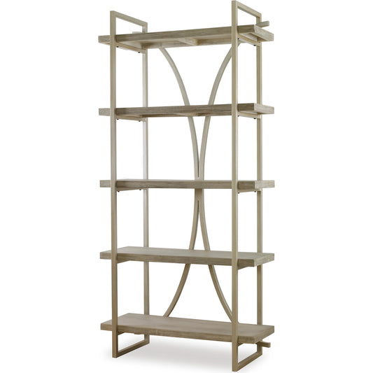 Sway Etagere by Uttermost in silver. Made from java mix wood with title tsca vi, veneer, metal in a modern style.