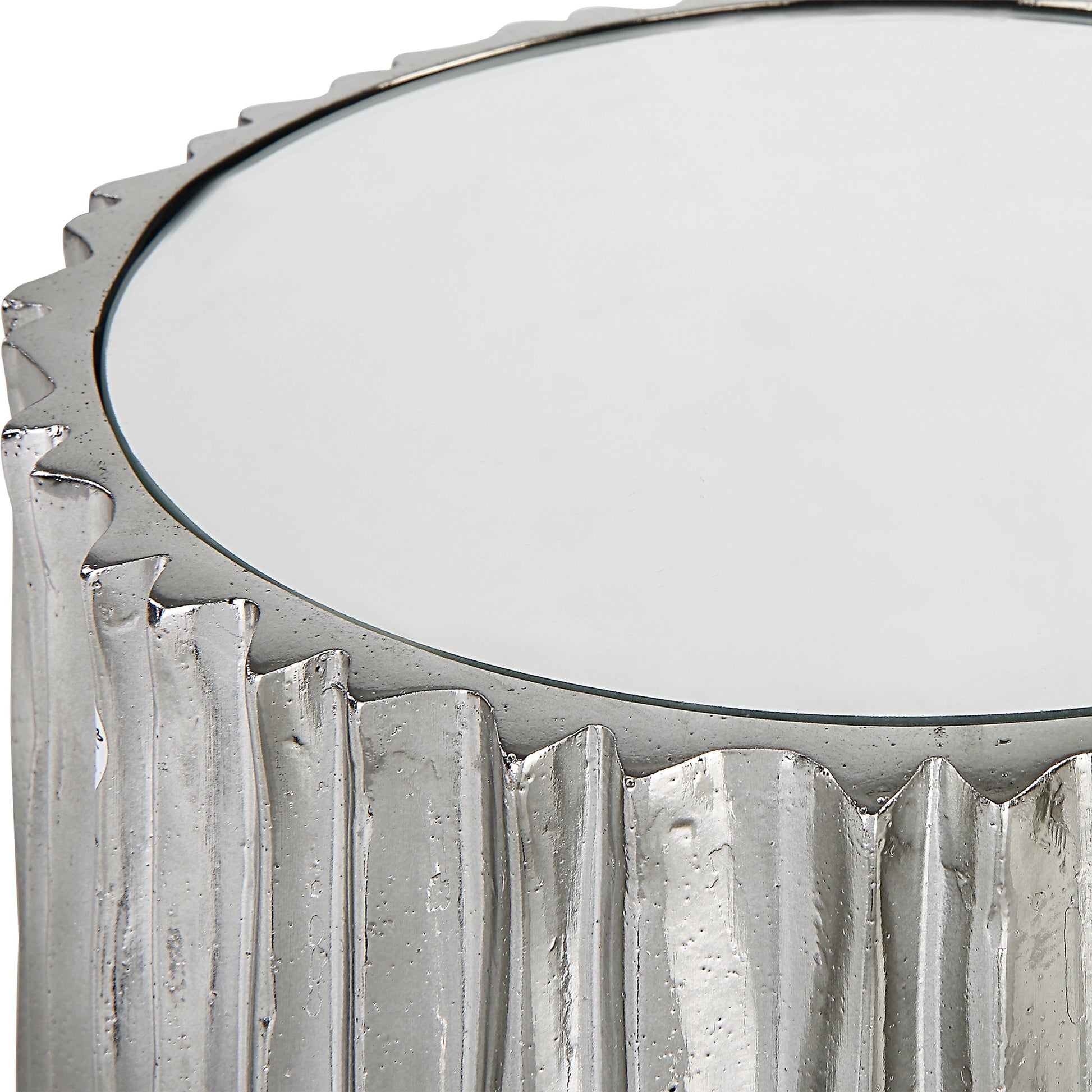 Echo Modern Drink Table by Uttermost in dark. Made from resin, iron, mirror, mdf in a modern style.