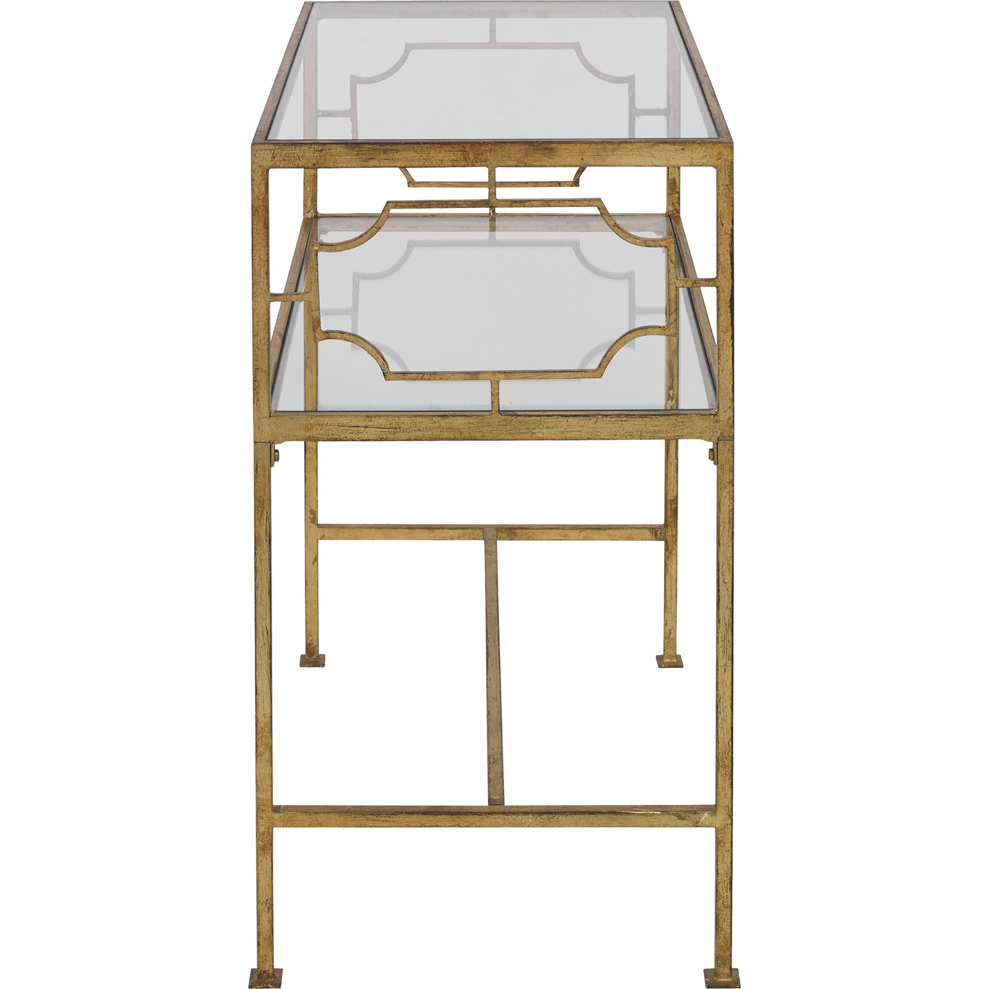Genell Side Table by Uttermost. Made from metal, tempered glass in a modern style.