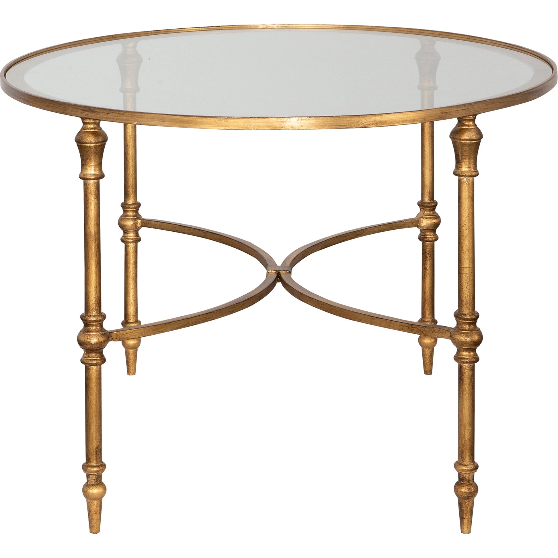 Vitya Glass Coffee Table by Uttermost. Made from metal, tempered glass in a modern style.