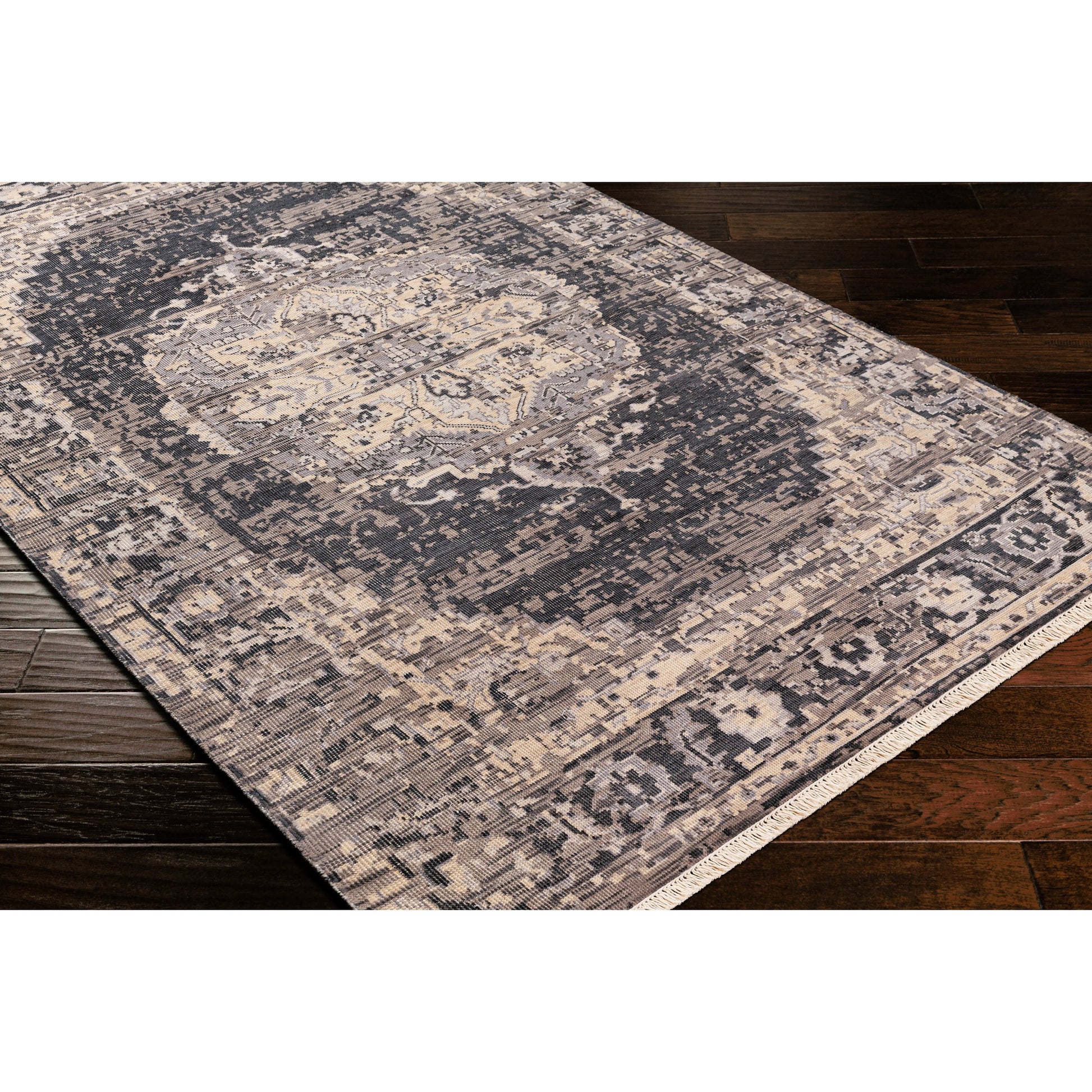 Festival FVL-1009 Rug by Surya in black, charcoal, medium gray, taupe, cream. Made from unique in a unique style.