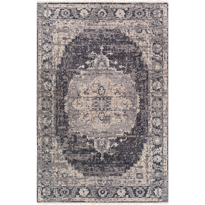 Festival FVL-1009 Rug by Surya in black, charcoal, medium gray, taupe, cream. Made from unique in a unique style.