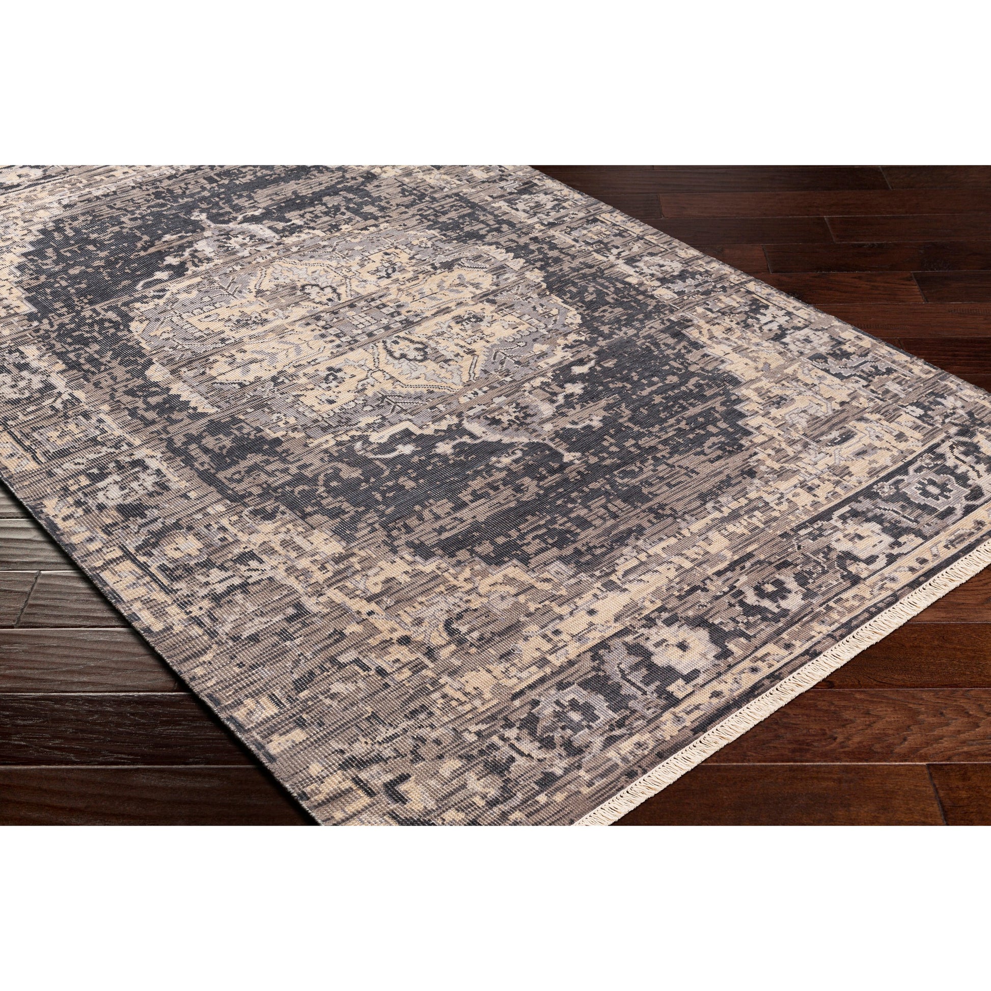 Festival FVL-1009 Rug by Surya in black, charcoal, medium gray, taupe, cream. Made from unique in a unique style.