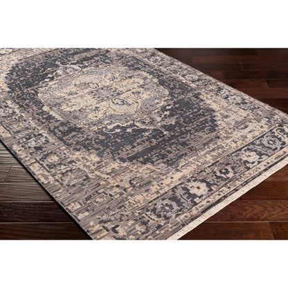 Festival FVL-1009 Rug by Surya in black, charcoal, medium gray, taupe, cream. Made from unique in a unique style.