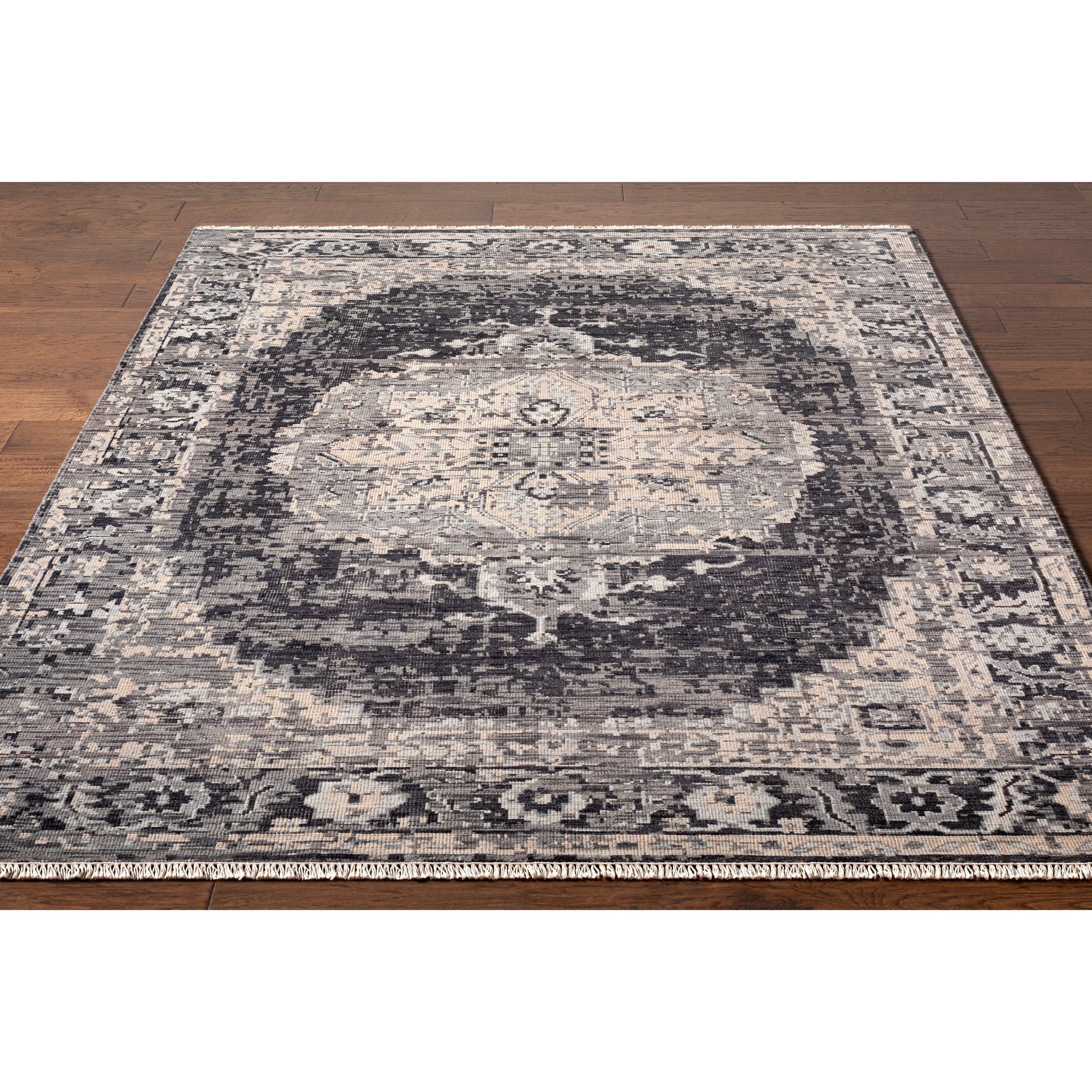 Festival FVL-1009 Rug by Surya in black, charcoal, medium gray, taupe, cream. Made from unique in a unique style.