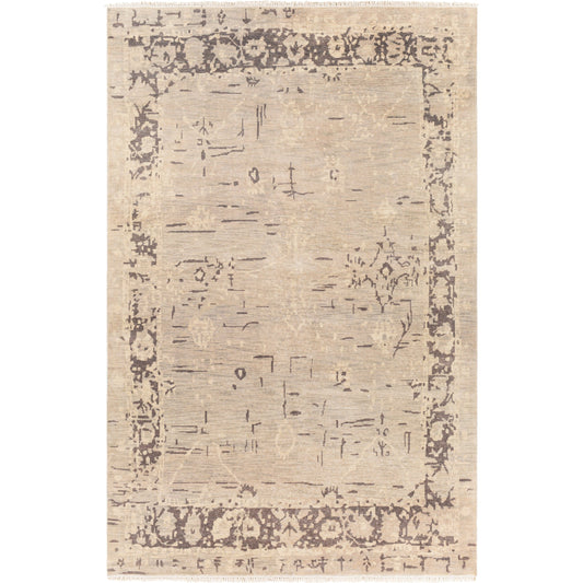 Festival Rug by Surya in medium gray, taupe, charcoal. Made from unique in a traditional style.