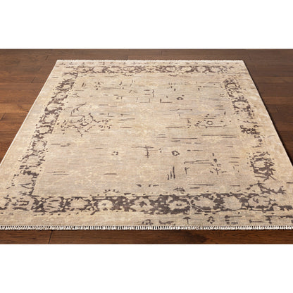 Festival Rug by Surya in medium gray, taupe, charcoal, cream. Made from unique in a traditional style.