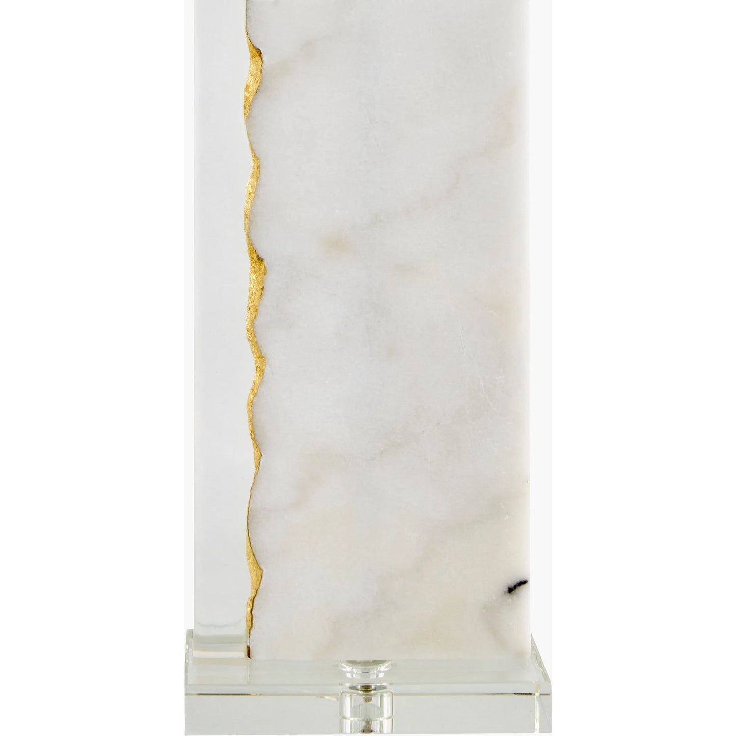 002 SI-2245004 | Closeup | Fivo Accent Table Lamp by Surya in white, translucent, gold, clear and paintedpaintedpolishedpainted. Made from marble, resin, crystal, linen, plastic, iron in a modern style.