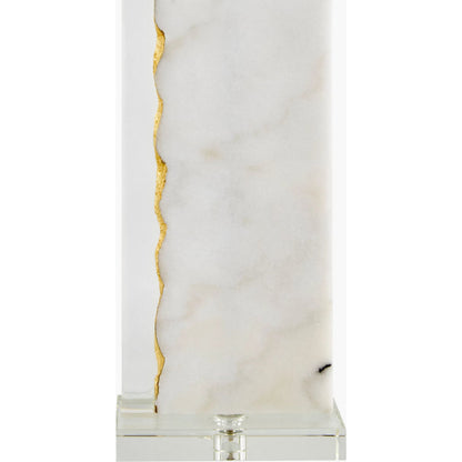 Fivo Accent Table Lamp by Surya in white, translucent, gold, clear and paintedpaintedpolishedpainted. Made from marble, resin, crystal, linen, plastic, iron in a modern style.