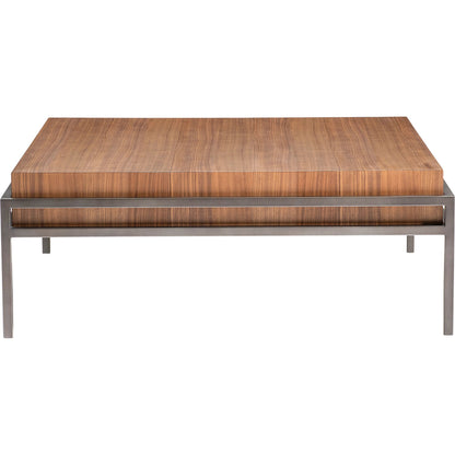 Collins Cocktail Table by Bernhardt in brown. Made from wood, metal in a unique style.