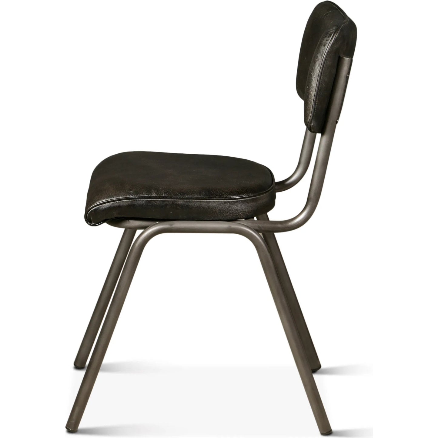 002 SI-2445314 | Additional Silo | William Dining Chair by World Interiors in black, silver. Made from leather, iron in a unique style.