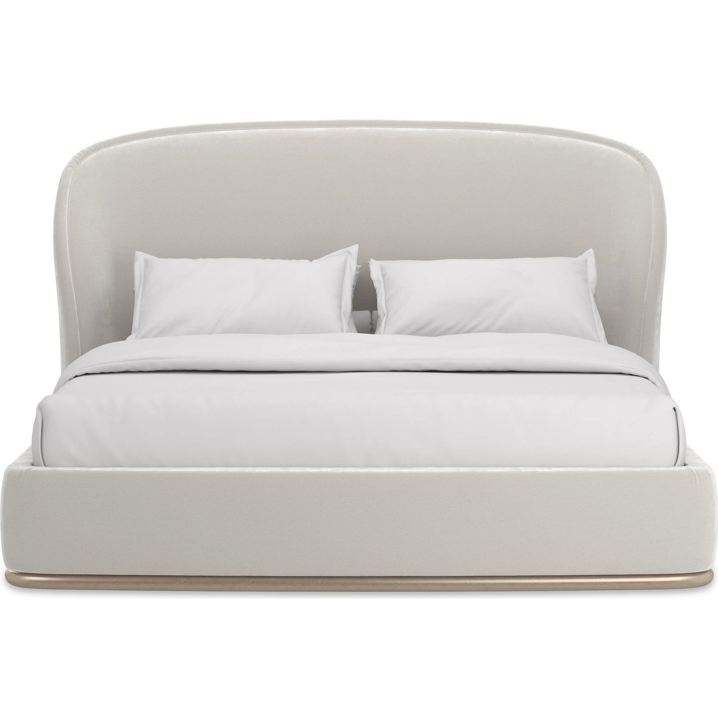 019 SI-2250542 | Additional Silo | Opal Bed by Caracole in soft silver paint. Made from asian hardwood in a transitional style.