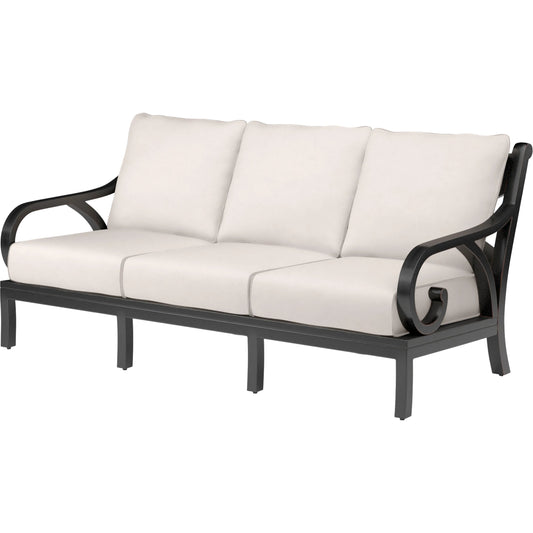 Monterey Outdoor Sofa by Sunset West in browns. Made from aluminum in a cottage & farmhouse style.