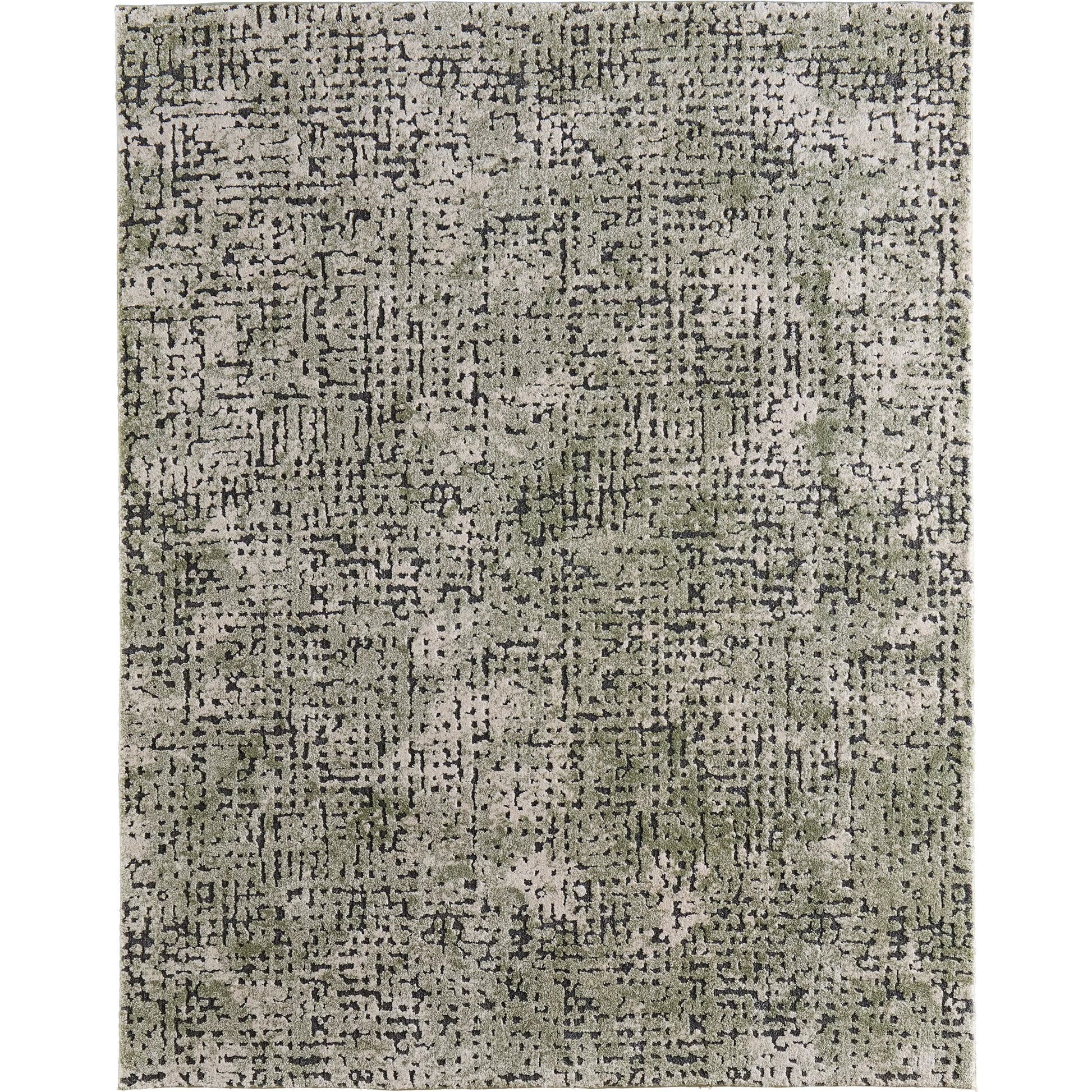 Gilmore GIL39UNF Rug by Feizy in green, ivory, black. Made from polypropylene in a unique style.