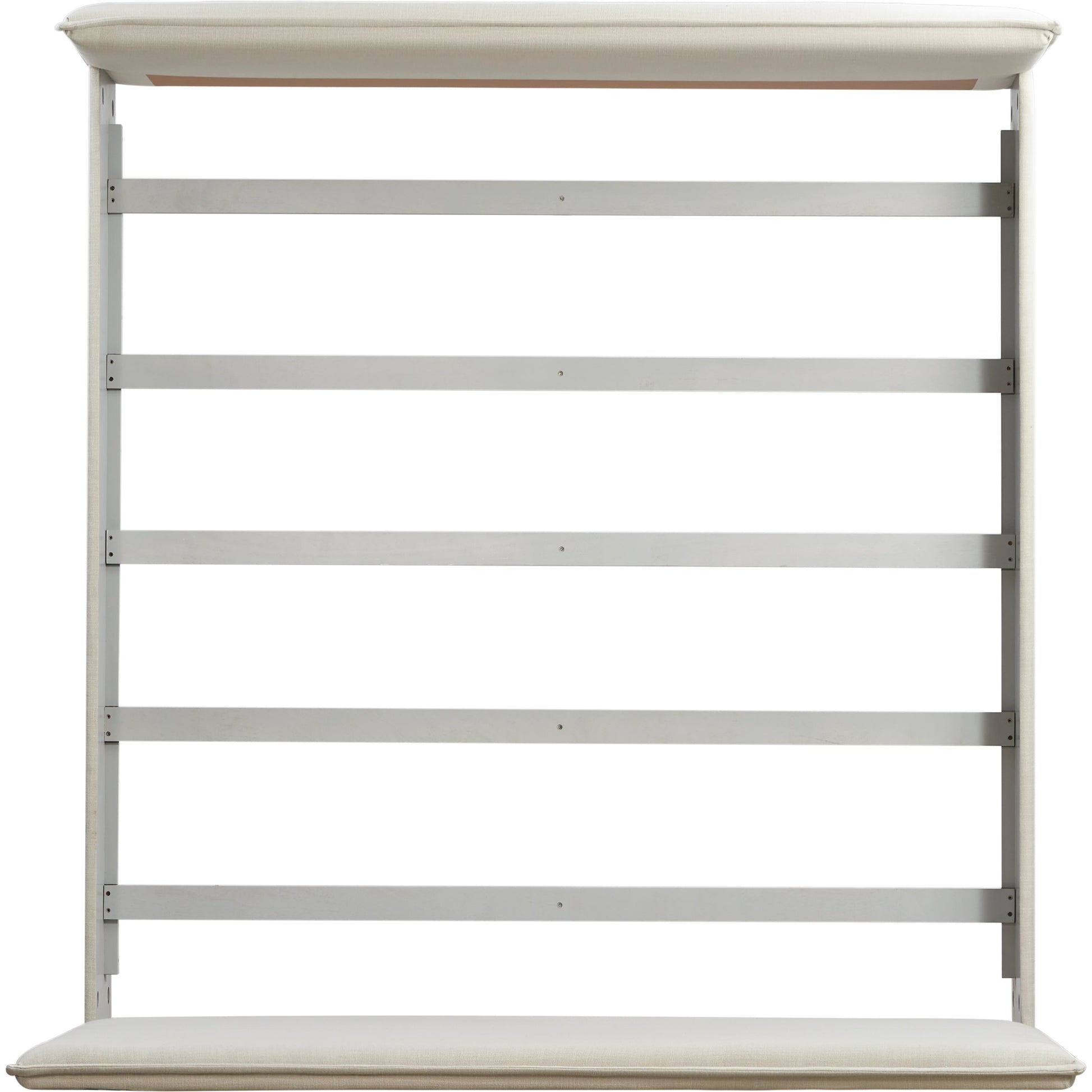 Zest Flanged Upholstered Bed by Zest in beige, flax and cream. Made from rubberwood, fabric in a modern style.