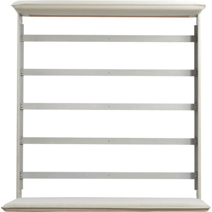 Zest Flanged Upholstered Bed by Zest in beige, flax and cream. Made from rubberwood, fabric in a modern style.
