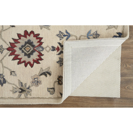 Rylan Transitional & Botanical Rug - 8641F by Feizy in ivory, blue, tan. Made from wool in a unique style.