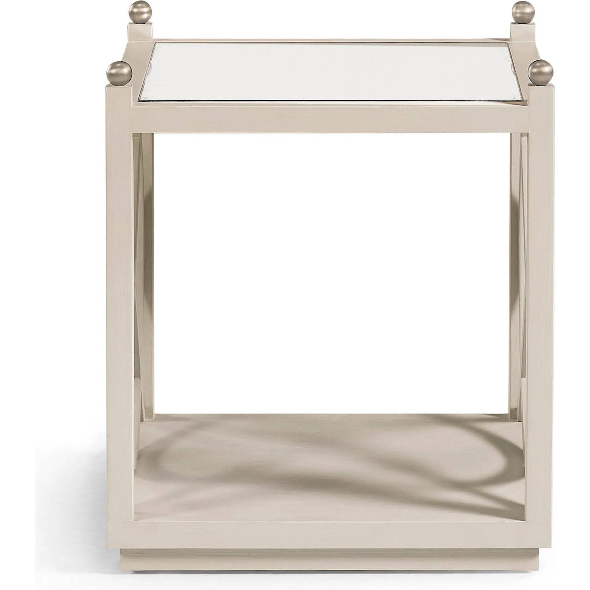 Orion End Table by Jonathan Charles in london mist. Made from acacia in a transitional style.