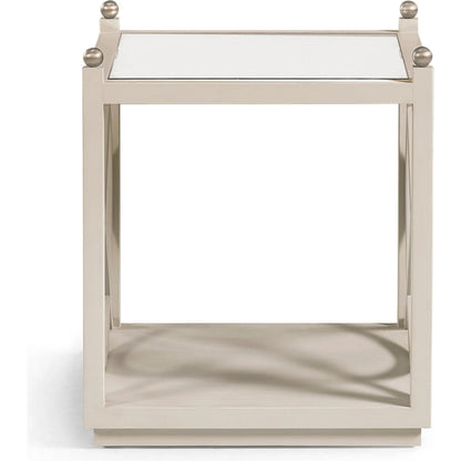Orion End Table by Jonathan Charles in london mist. Made from acacia in a transitional style.